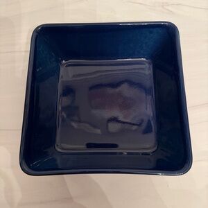 Vintage ARABIA Finland Blue Square Bowl